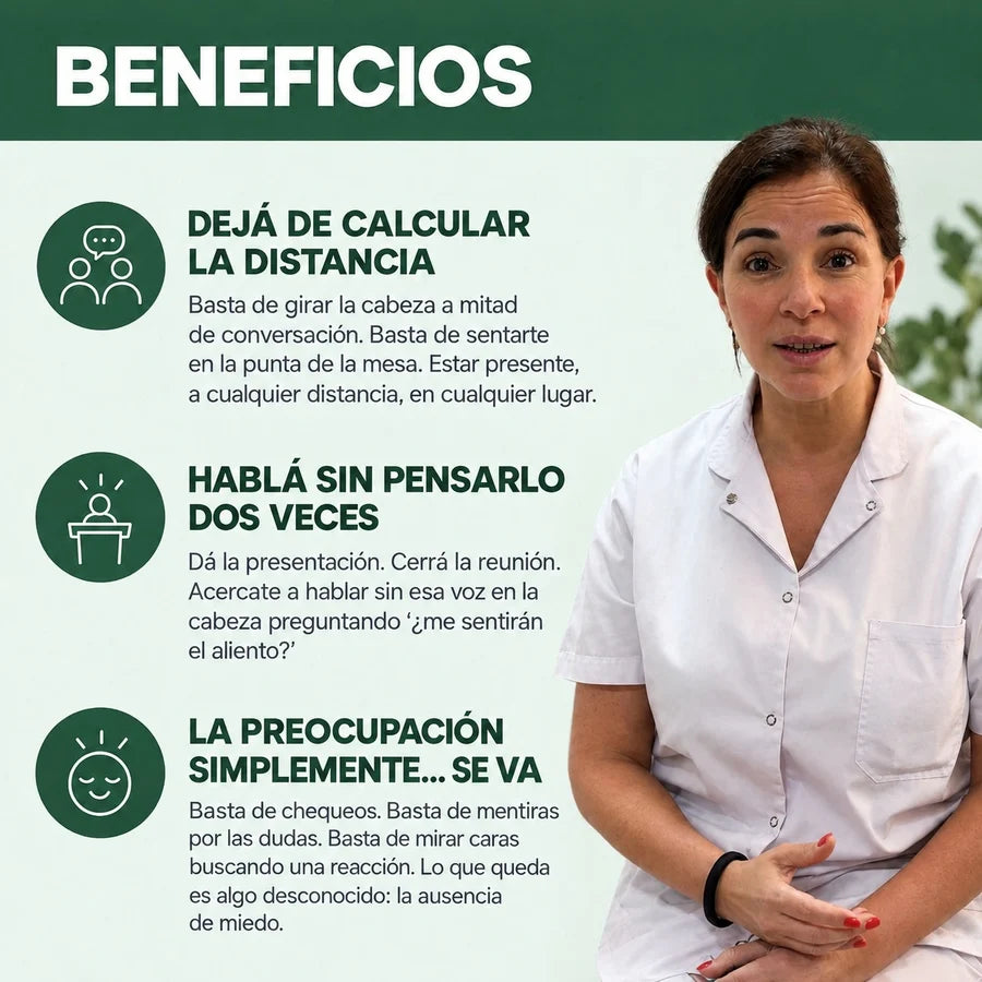 Eliminá el mal aliento desde la raíz y recuperá la confianza, en 4 semanas.